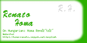 renato homa business card